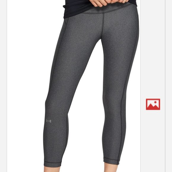 Under Armour Pants - Under Armour Women's Heat Gear Armour Hi-Rise Ankle Crop Leggings Charcoal